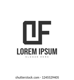 DF Letter logo design. Initial letter logo template design