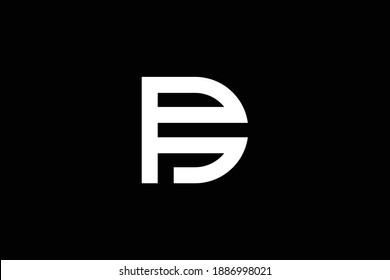 Diseño del logo de la carta DF sobre fondo de lujo. Concepto del logotipo de la letra de la letra del monograma de FD. Diseño de icono DF. Diseño de iconos de letras blancas elegantes y profesionales en el fondo negro. 