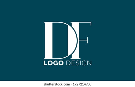 Plantilla de diseño de logotipo de carta DF
