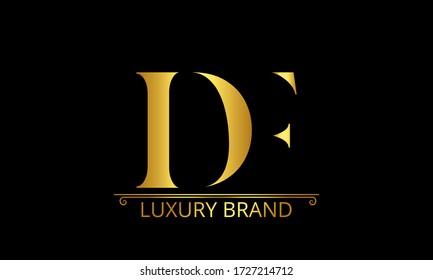 Plantilla de diseño de logotipo de carta DF
