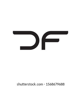DF letter logo template vector icon design