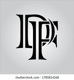 DF letter logo with white background.The nice black letter logo.