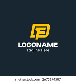 DF Lettermark Logo Design Plantilla de Vector moderna