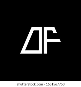 DF logo abstract monogram isolated on black background