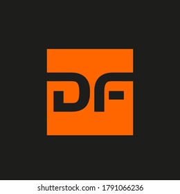 Signo vectorial de diseño de logotipo DF 