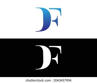 DF Logo Letter Design Vector Template.