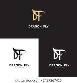 DF Logo, Letter logo, word mark logo, Typography design