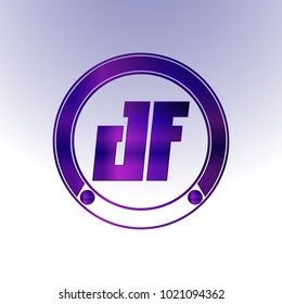 DF Logo, Metal Logo, purple Logo, Monogram