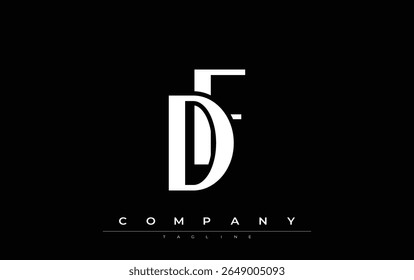 DF Modern Initials Logo Design. Branding logo with stylized initials showcasing bold design and modern aesthetic. Ideal for professional business branding or creative projects focusing on minimalistic