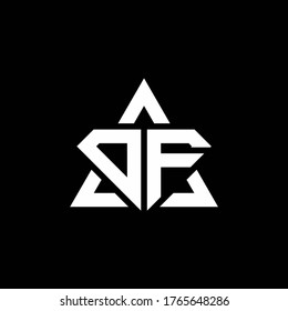 Df Monogram Logo Diamond Shape Triangle Stock Vector (Royalty Free ...