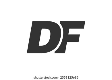 DF Techno Editable Font Logo For Corporate Branding. Bold, Futuristic Design With Unique Typographic Ideas. Minimal Custom Type And Dynamic Letter Variations For Promotion, Printing, And Book Titles