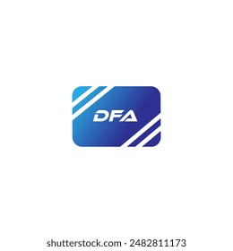 DFA, Abstract initial monogram letter alphabet logo design. An eye-catching and stylish letter DFA initial logo design that showcases simplicity at its finest.
