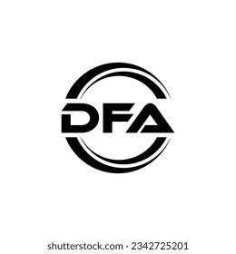 DFA Logo Design, Inspiration for a Unique Identity. Modern Elegance and Creative Design. Watermark Your Success with the Striking this Logo.