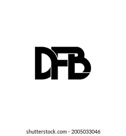 diseño del logotipo del monograma original de la letra dfb