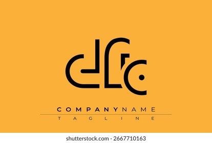 DFC abstract letter design. Modern Business Logo Design With Abstract Typography and Contemporary Style
