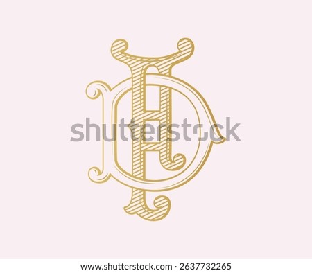 DF,FD, logo DF, Letter DF,  Monogram DF, Wedding Monogram, Wedding Logo, Logo Design , Monogram Vintage