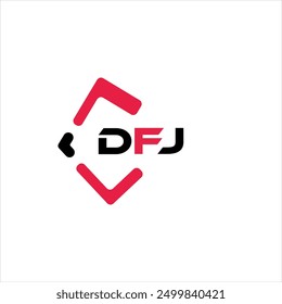 DFJ creative minimalist letter logo. DFJ unique vector initials alphabet letter logo design
