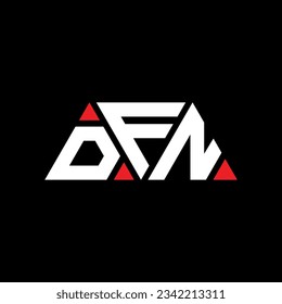 Diseño del logotipo de la letra del triángulo DFN con forma de triángulo. Monograma de diseño del logotipo del triángulo DFN. Plantilla de logotipo vectorial de triángulo DFN con color rojo. Logo triangular del DFN Diseño sencillo, elegante y lujoso.