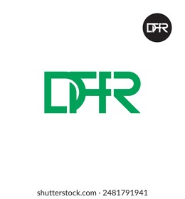 Diseño de monograma de letra de logotipo DFR