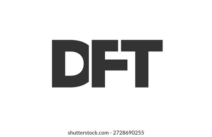 Modelo de design de logotipo DFT com texto em negrito forte e moderno. Logotipo vetorial inicial com tipografia simples e mínima. Identidade de empresa moderna ideal para a presença de marca de empresas.