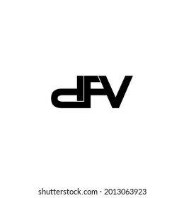 dfv initial letter monogram logo design