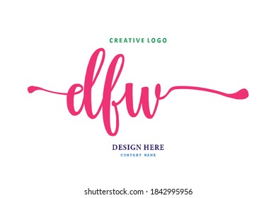 El logotipo de la inscripción DFW es sencillo, fácil de entender y autoritario