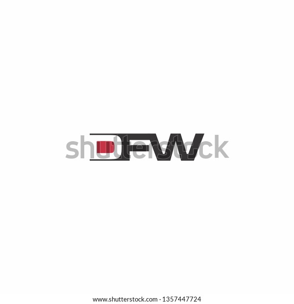 Dfw Thick Letter Alphabet Logo Logotype Stock Vector (Royalty Free ...