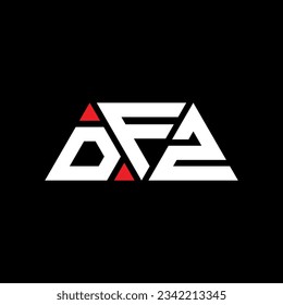 Diseño del logotipo de la letra triangular DFZ con forma triangular. Monograma de diseño del logotipo del triángulo DFZ. Plantilla de logotipo vectorial de triángulo DFZ con color rojo. Logo triangular de DFZ Diseño sencillo, elegante y lujoso.