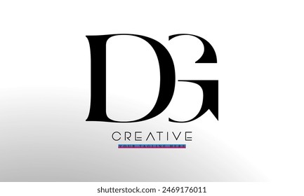 Monograma del logotipo de las letras Abstractas DG