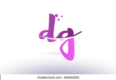 dg d g calligraphy alphabet letter logo 