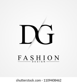 DG D G cutting and linked letter logo icon with paper cut in the middle. Creative monogram logo design. Fashion icon design template.