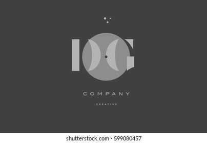 dg d g  grey modern stylish alphabet dot dots eps company letter logo design vector icon template 