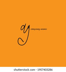 DG D G initial handwriting or handwritten logo for event