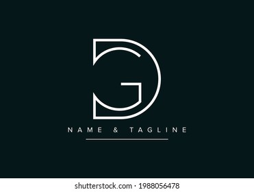 DG or GD Abstract initial monogram letter alphabet logo
