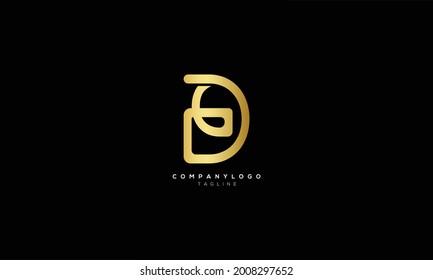 DG GD D AND G Abstract initial monogram letter alphabet logo design