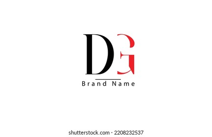 DG GD D G abstract vector logo monogram template