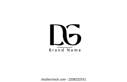 abstrakte Vorlage für das Vektorlogo der GD GD GD D
