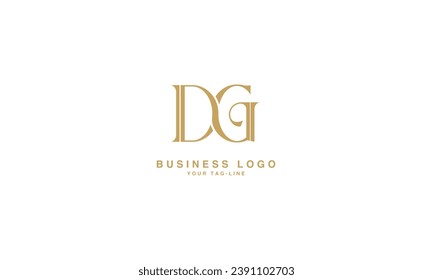 DG, GD, D, G, monograma del logotipo abstracto