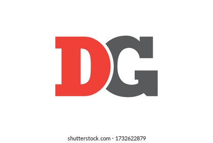 Diseño de logotipo inicial de la letra DG o GD, plantilla de vector