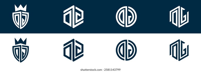 DG GD letter logo set design
