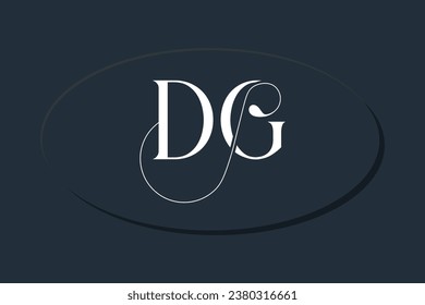 dg gd letter mark ligature logo design
