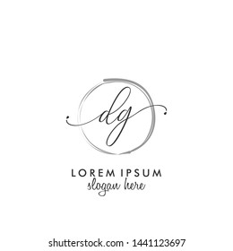 DG Initial beauty monogram logo vector