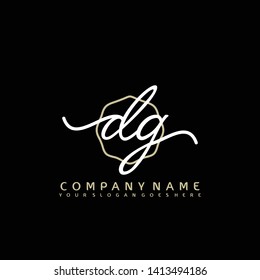 DG Initial handwriting logo concept