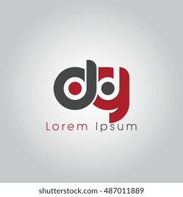 dg initial letter linked lowercase logo. d and g vector template design.