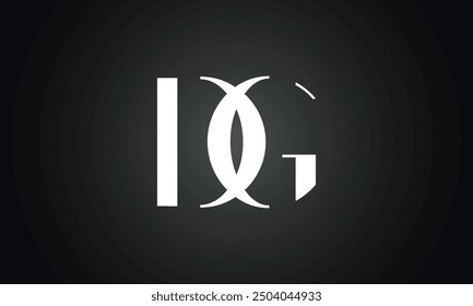 DG initial letter logo design. DG logo design vector in black background.