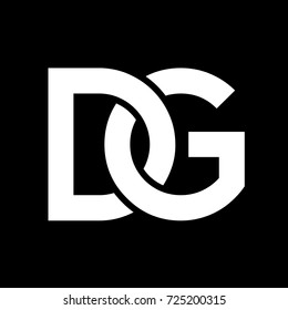 DG initial letter logo design template vector
