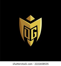 logotipo de monograma de letras iniciales DG para juegos
