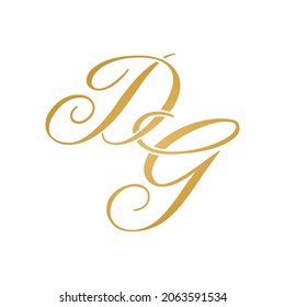 DG initial logo design vector stock