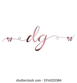 DG Initial logo handwriting modern luxury fashion