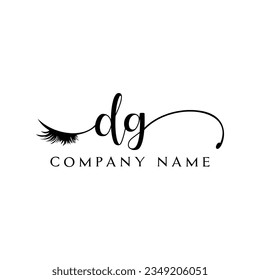 DG initial Logo lash logo eyelash vector modern